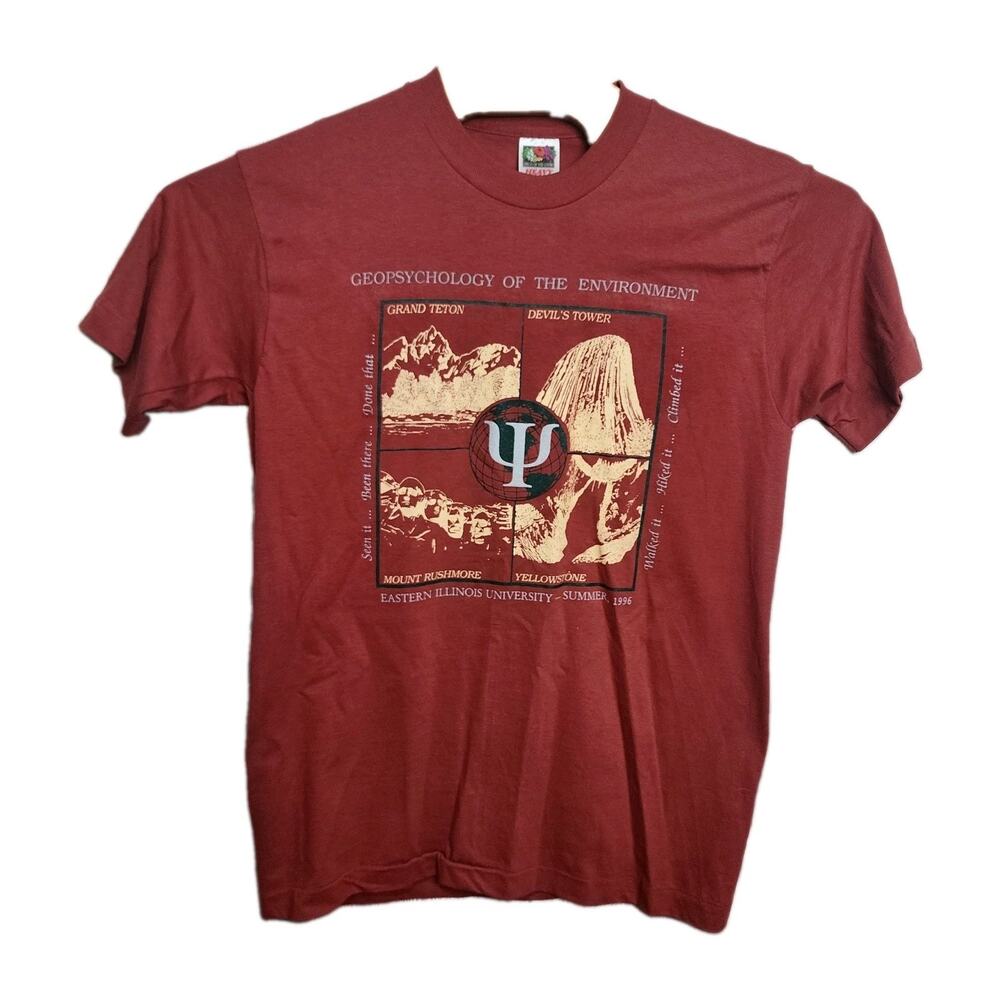Vintage Eastern Illinois University 1996 Summer Camp T Shirt Geopsychology M